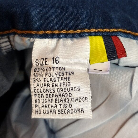 NWT Bamboo Dark Wash High Waist Capri Jeans – Size 16 - Picture 13 of 13